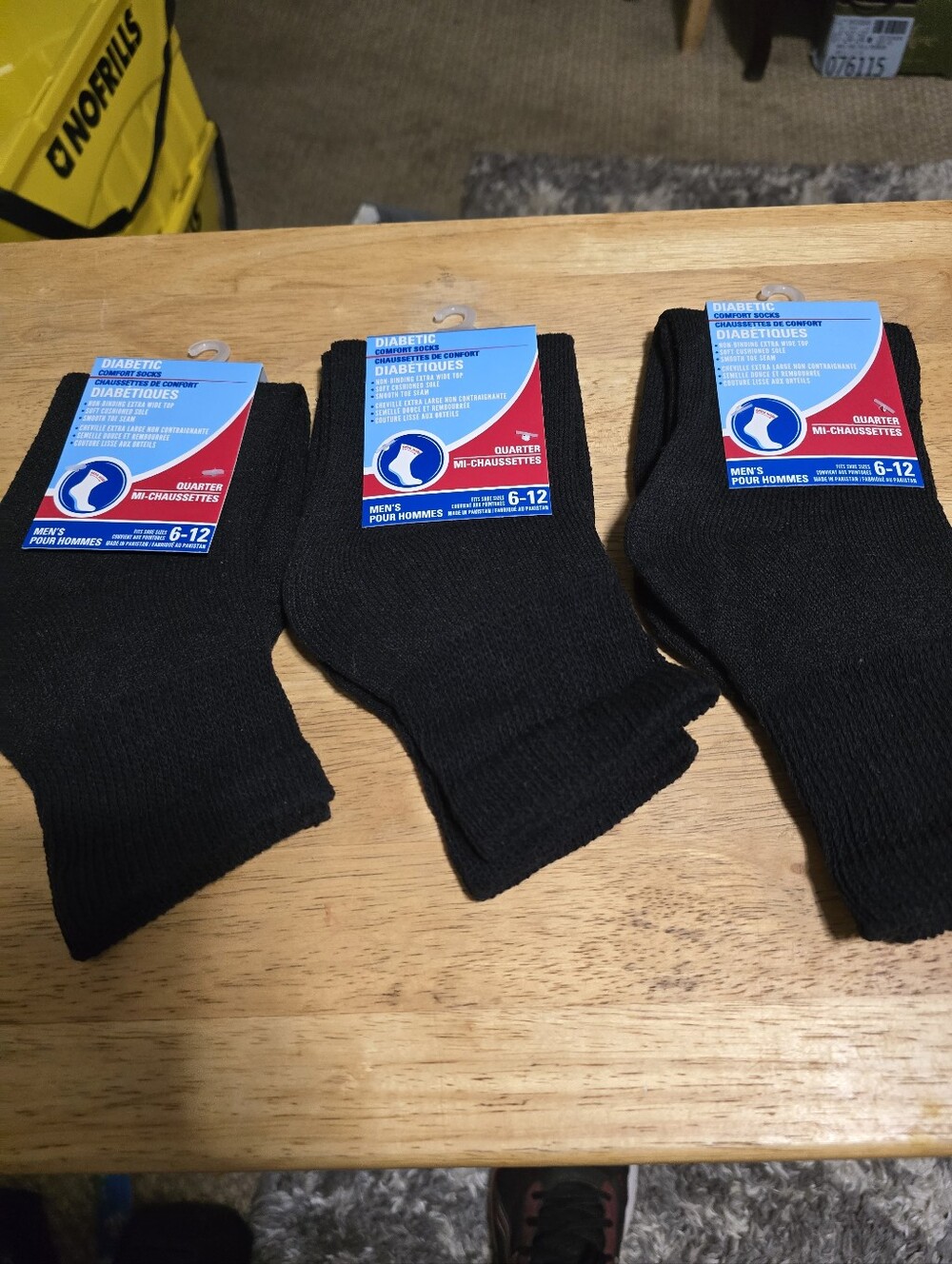 Diabetic Comfort Men's Quarter Socks " Black " Size ( 6 - 12 ) Qty 3 BRAND NEW